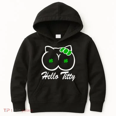 Hello Titty Irish Clover Kids Hoodie