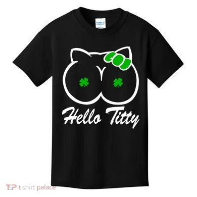 Hello Titty Irish Clover Kids T-Shirt
