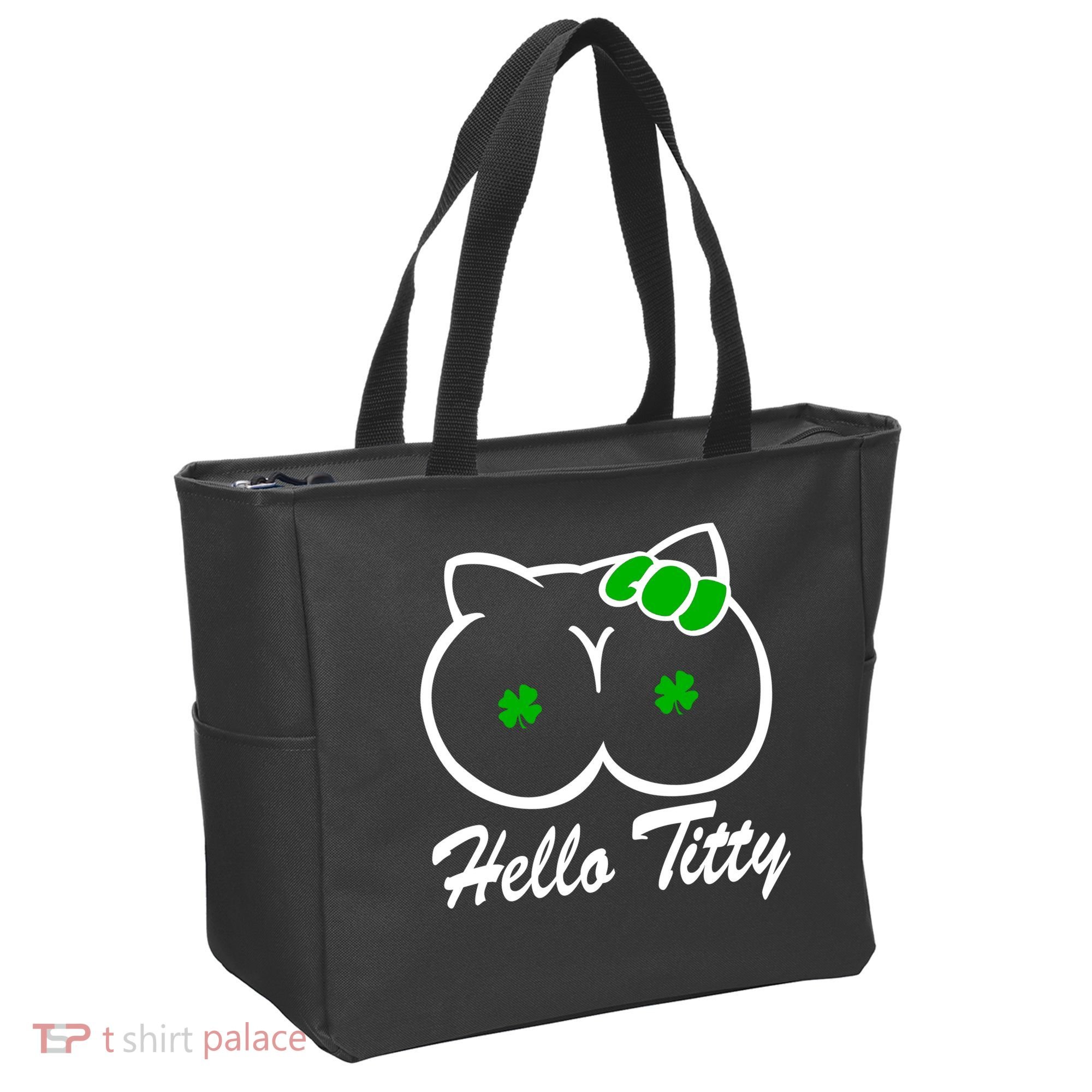 Hello Titty Irish Clover Tote Bag