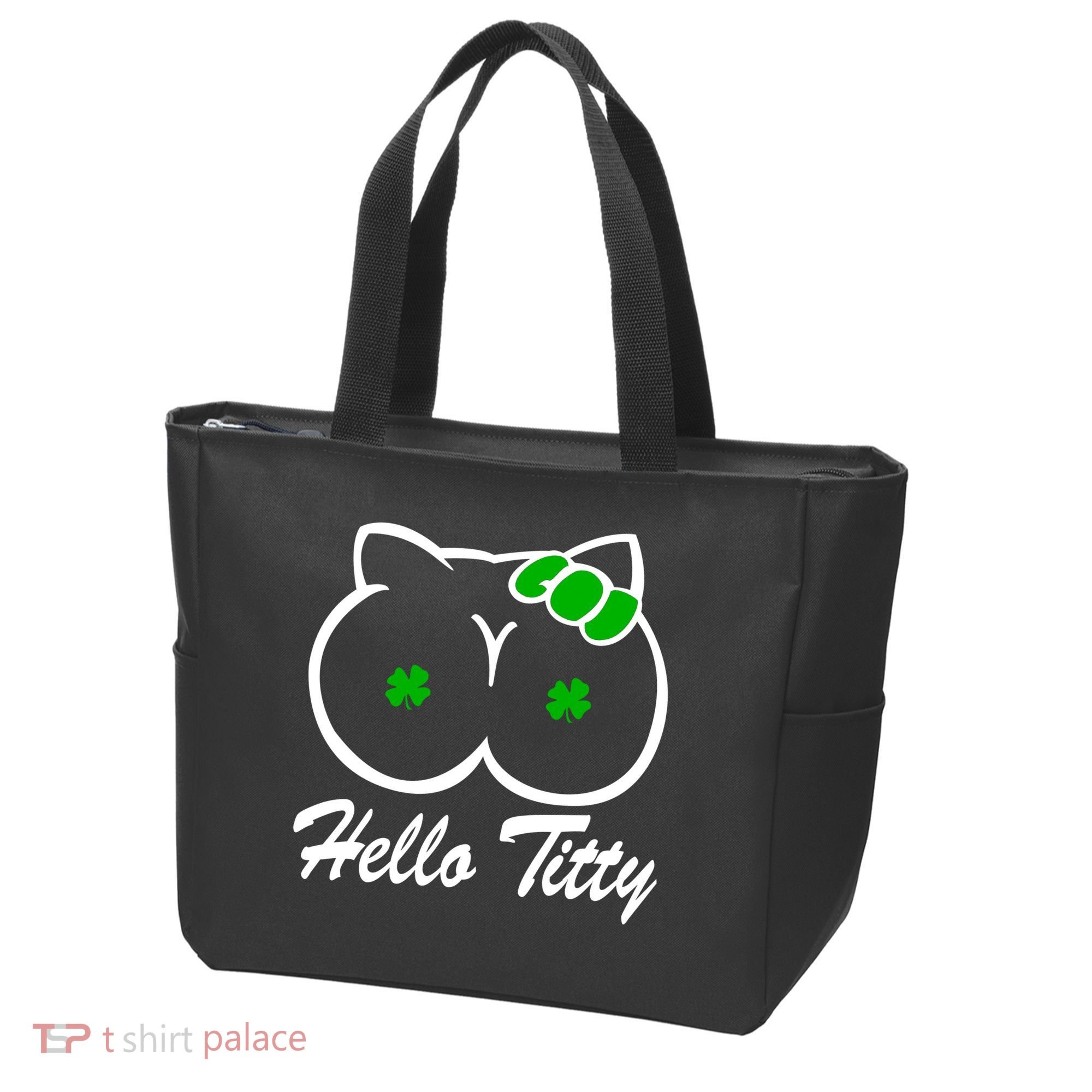 Hello Titty Irish Clover Tote Bag