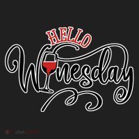 Hello Wednesday Wine Women's Sweatshirt thumb 2