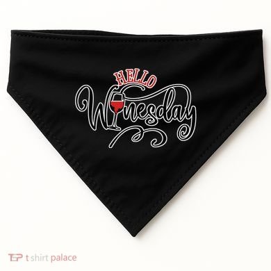Hello Wednesday Wine USA-Made Doggie Bandana