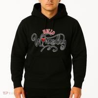 Hello Wednesday Wine Hoodie thumb 2