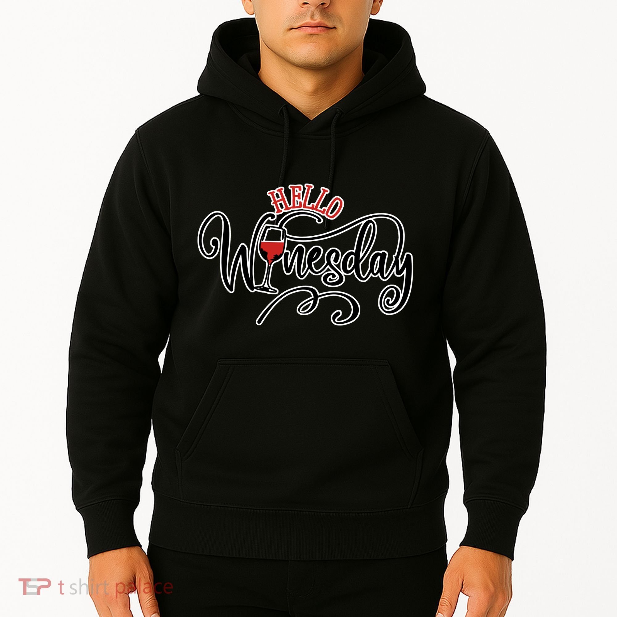 Hello Wednesday Wine Hoodie