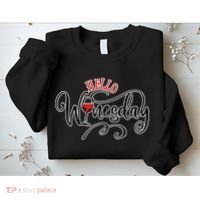Hello Wednesday Wine Sweatshirt thumb 2