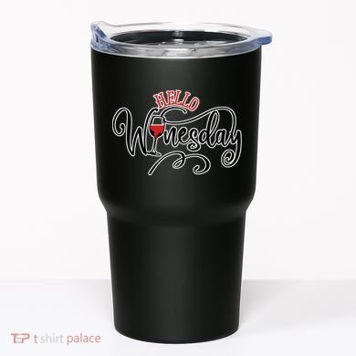 Hello Wednesday Wine Tumbler