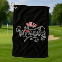 Hello Wednesday Wine Golf Towel thumb 1