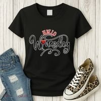 Hello Wednesday Wine Women's T-Shirt thumb 3