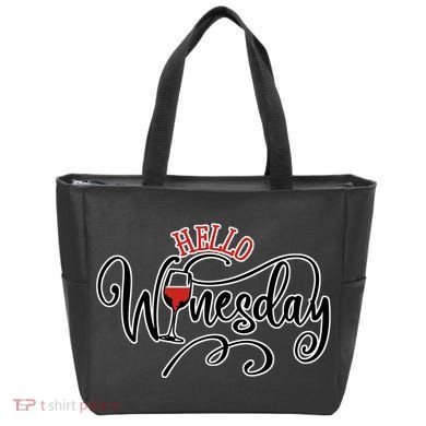 Hello Wednesday Wine Tote Bag