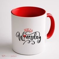 Hello Wednesday Wine Coffee Mug thumb 1