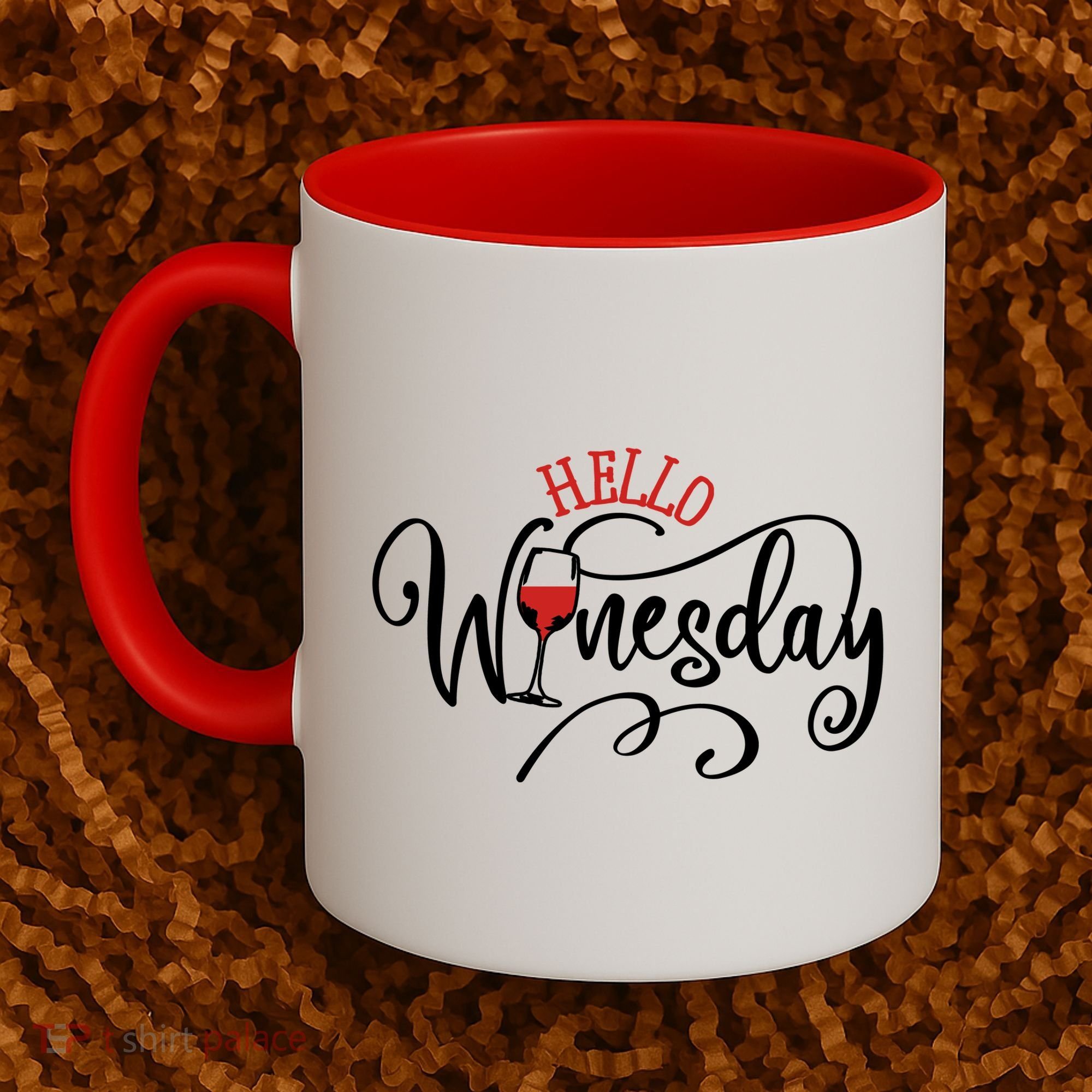 Hello Wednesday Wine Coffee Mug