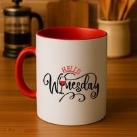 Hello Wednesday Wine Coffee Mug thumb 4