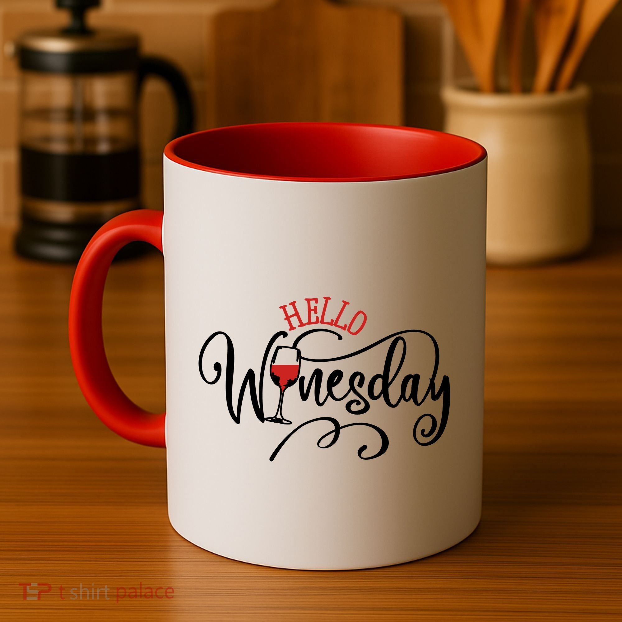 Hello Wednesday Wine Coffee Mug