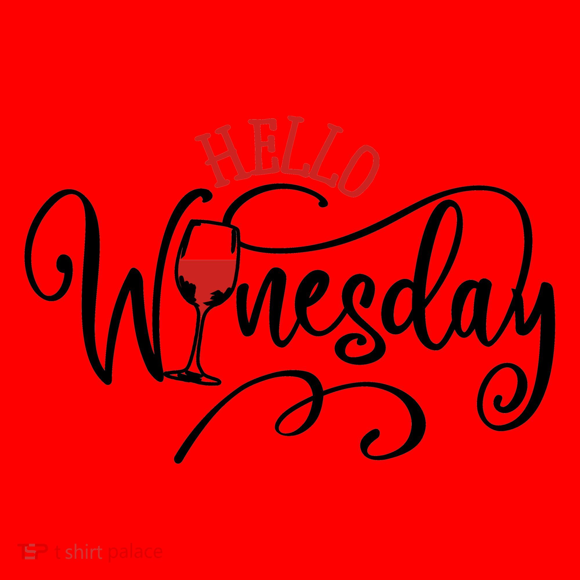 Hello Wednesday Wine Santa Hat
