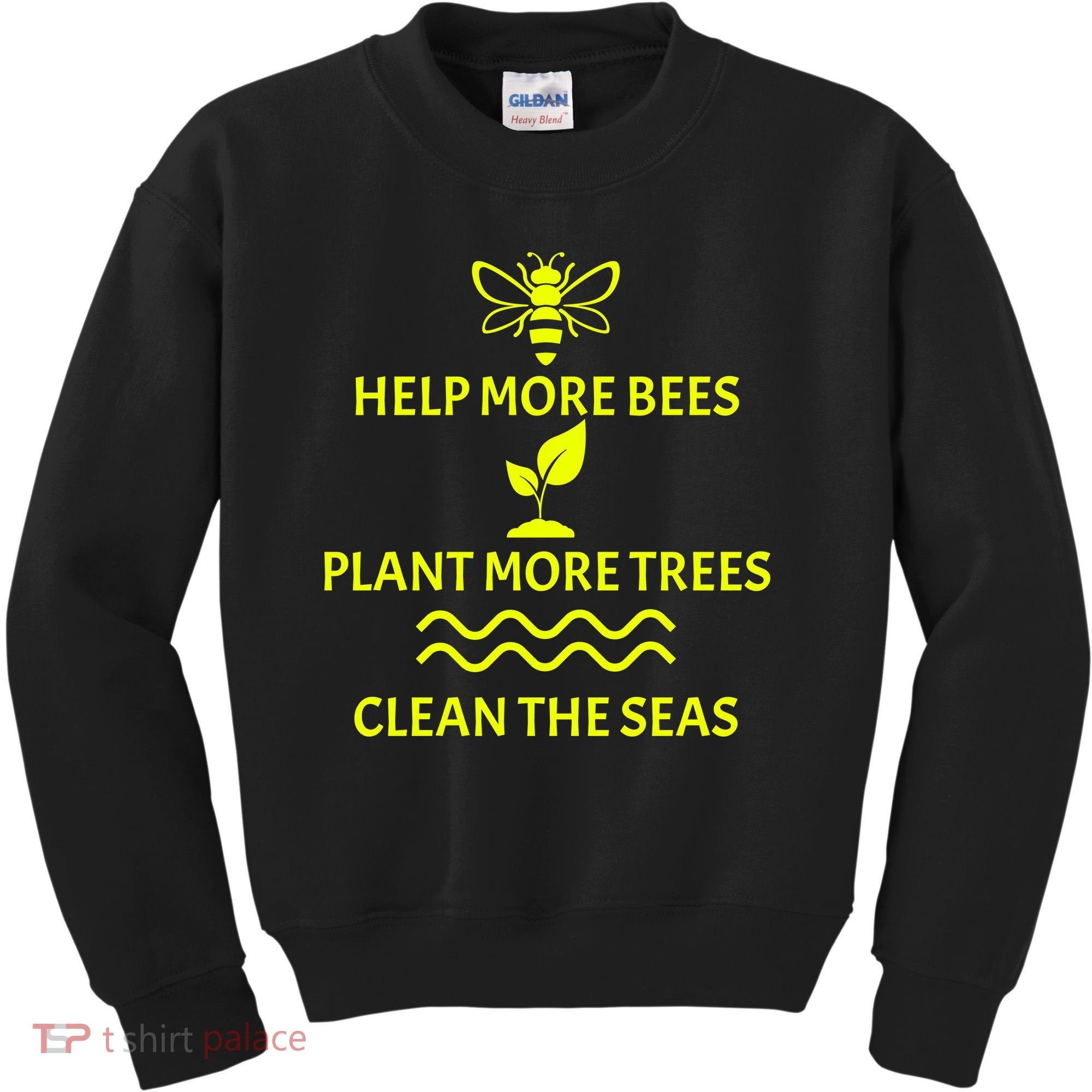 Help Bees Plant Trees Clean The Seas Kids Sweatshirt