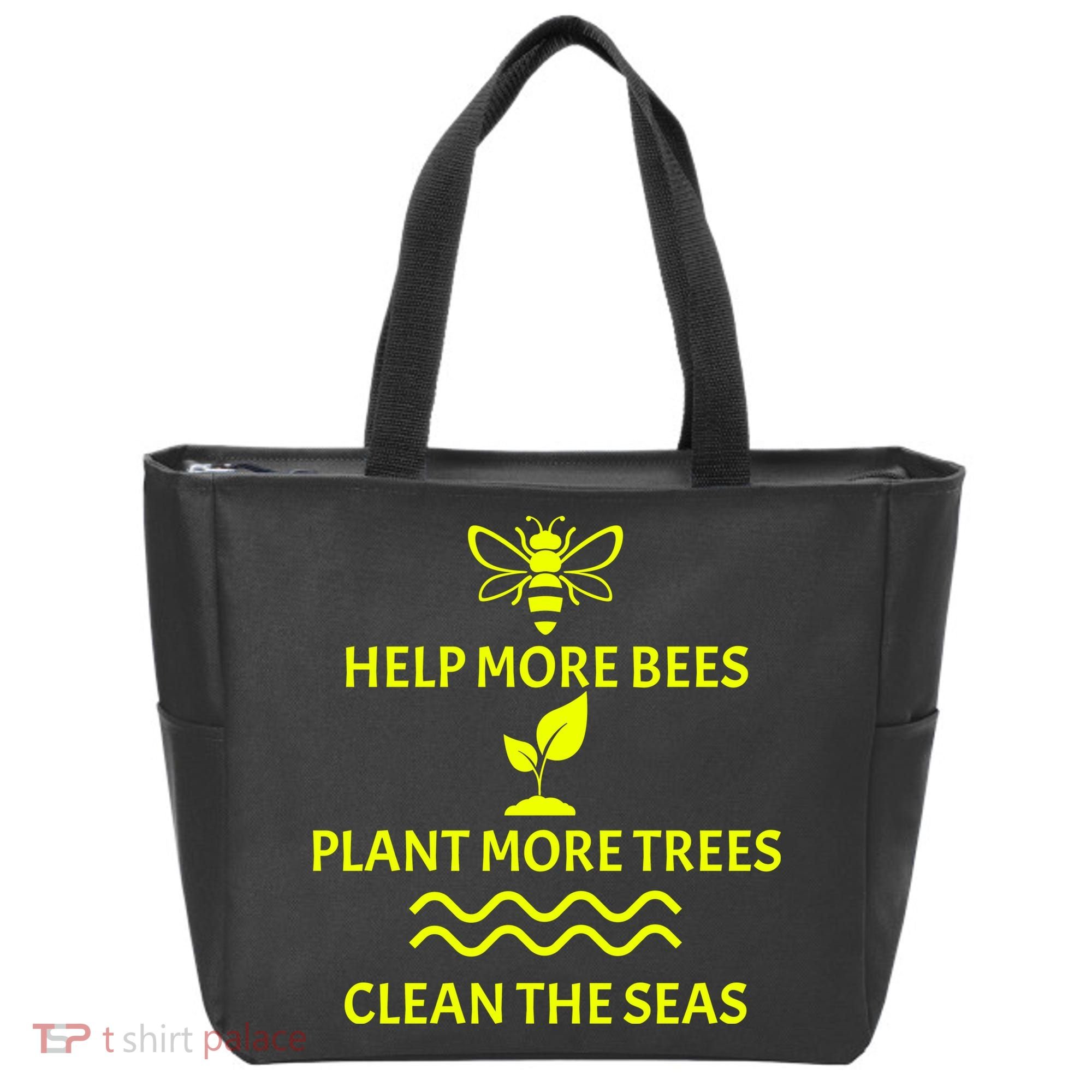 Help Bees Plant Trees Clean The Seas Tote Bag