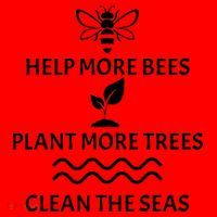 Help Bees Plant Trees Clean The Seas Santa Hat thumb 1