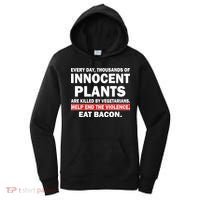 Help End The Violence Eat Bacon  Women's Hoodie thumb 0
