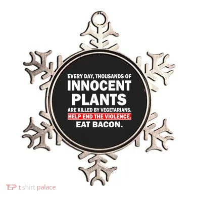 Help End The Violence Eat Bacon  Ornament