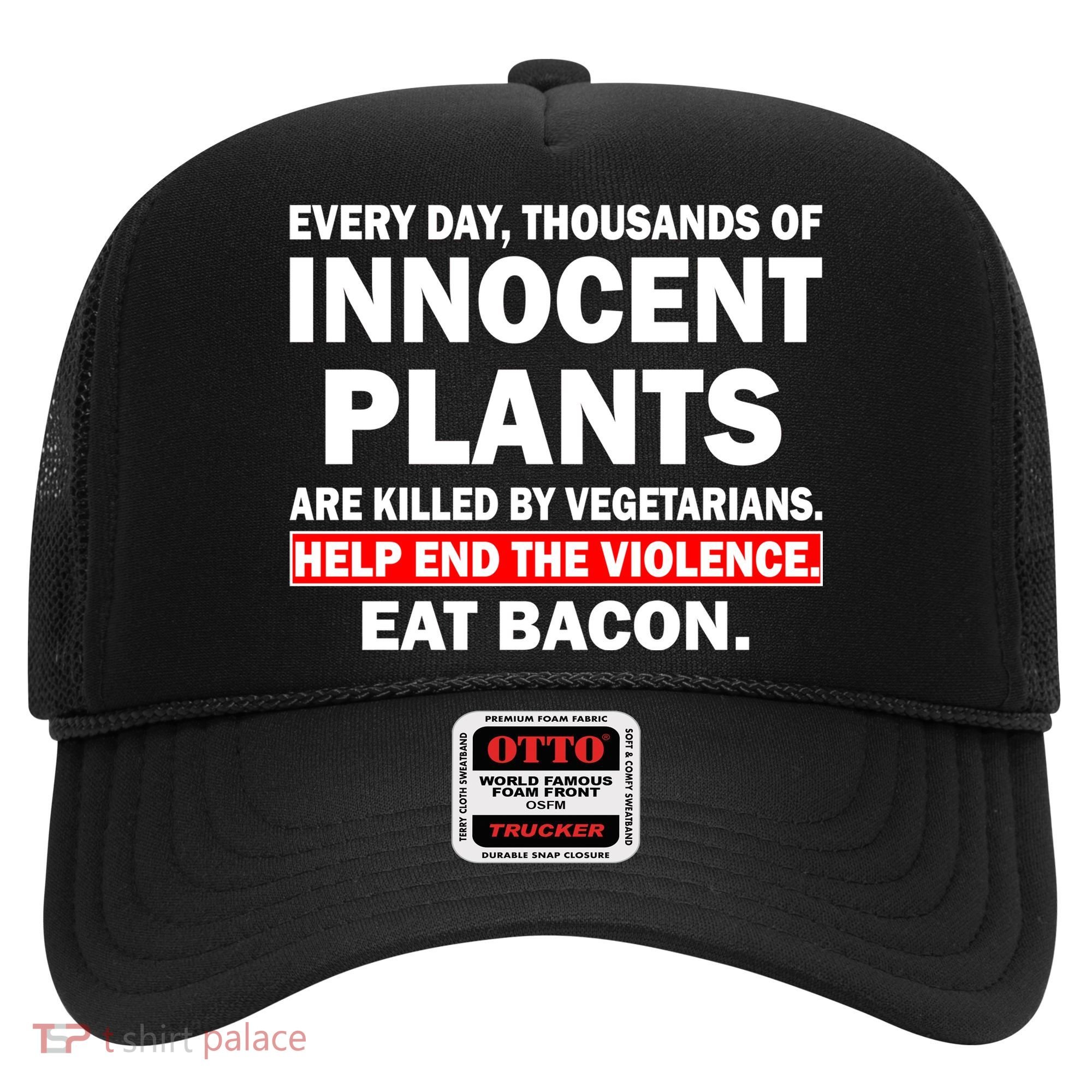 Help End The Violence Eat Bacon  Hat