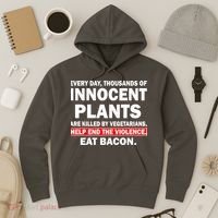 Help End The Violence Eat Bacon  Hoodie thumb 3