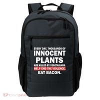 Help End The Violence Eat Bacon  Backpack thumb 0