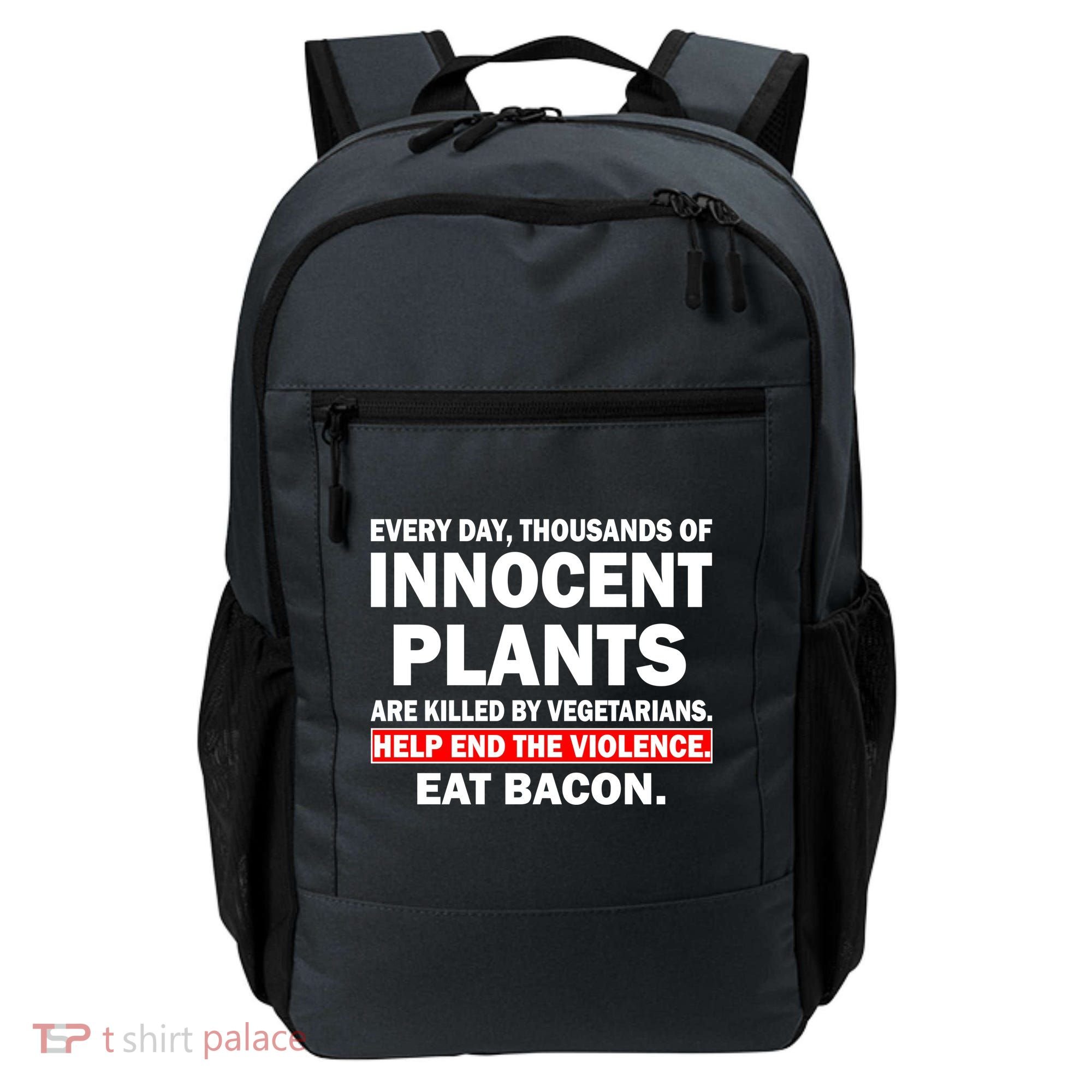 Help End The Violence Eat Bacon  Backpack