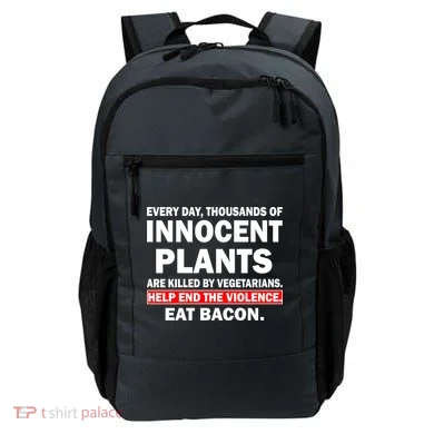 Help End The Violence Eat Bacon  Backpack