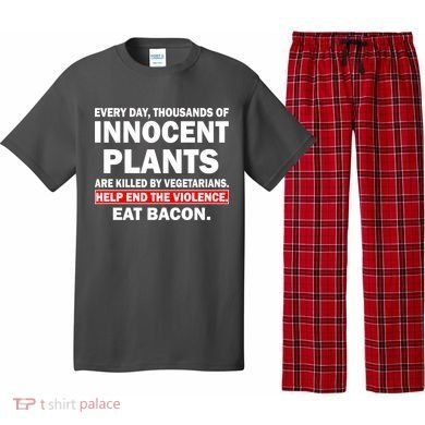 Help End The Violence Eat Bacon  Pajama Set