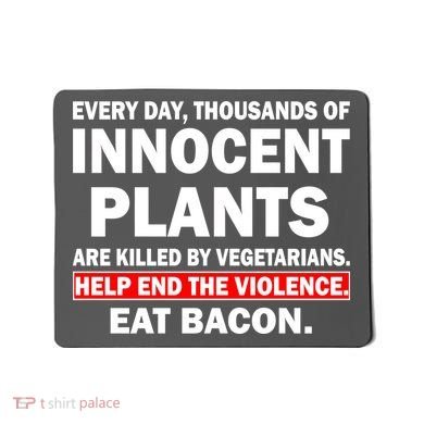 Help End The Violence Eat Bacon  Mousepad