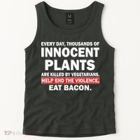Help End The Violence Eat Bacon  Tank Top thumb 2