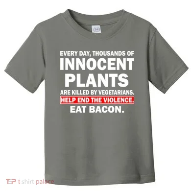 Help End The Violence Eat Bacon Toddler T-Shirt