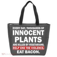 Help End The Violence Eat Bacon  Tote Bag thumb 0