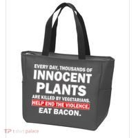 Help End The Violence Eat Bacon  Tote Bag thumb 3