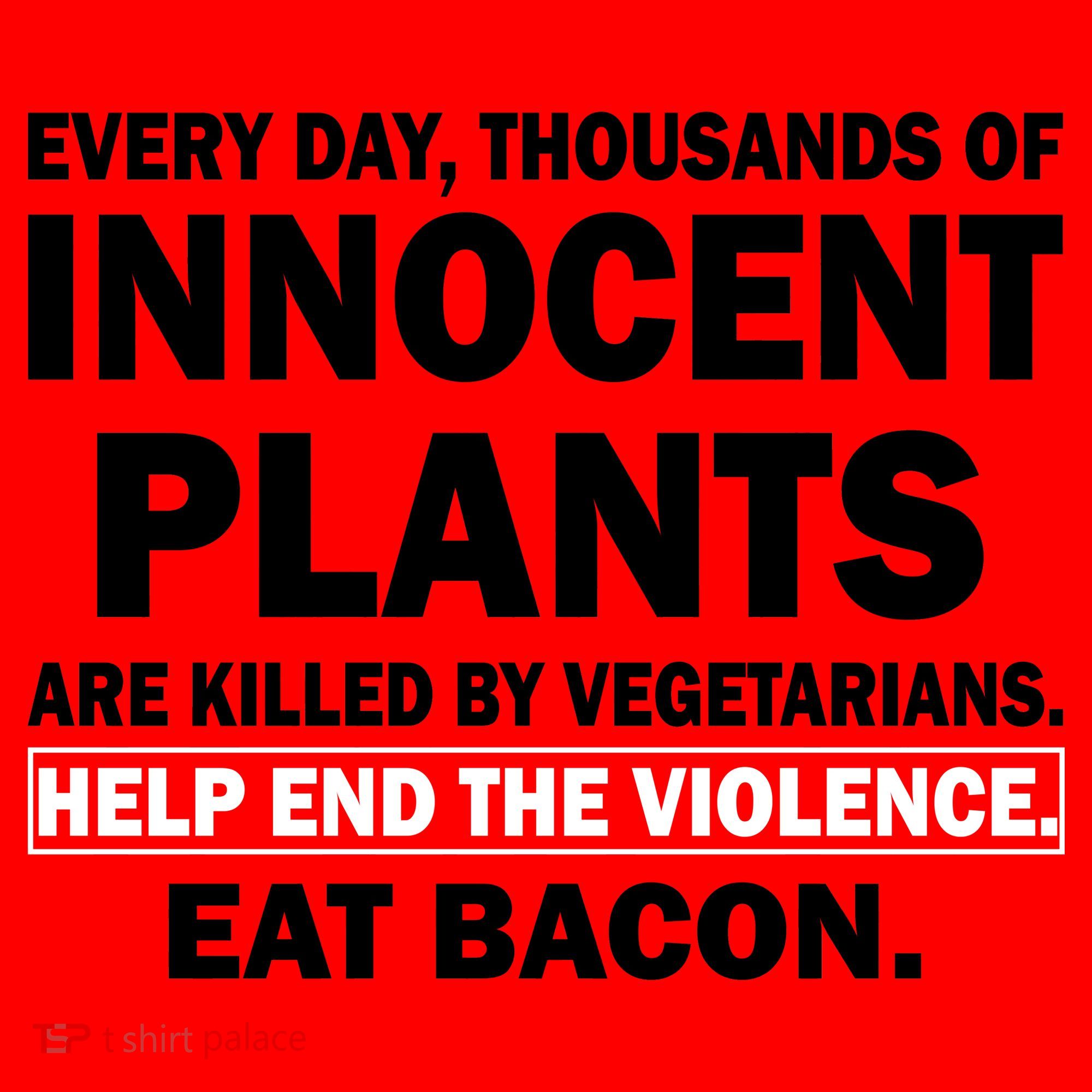Help End The Violence Eat Bacon  Santa Hat