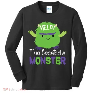 Help I've Created A Monster Kids Long Sleeve Shirt