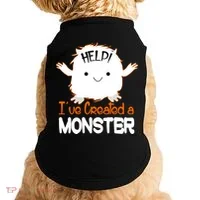 Help I've Created a Monster Funny Halloween Doggie Tank thumb 0