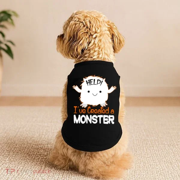 Help I've Created a Monster Funny Halloween Doggie Tank
