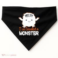 Help I've Created a Monster Funny Halloween USA-Made Doggie Bandana thumb 0
