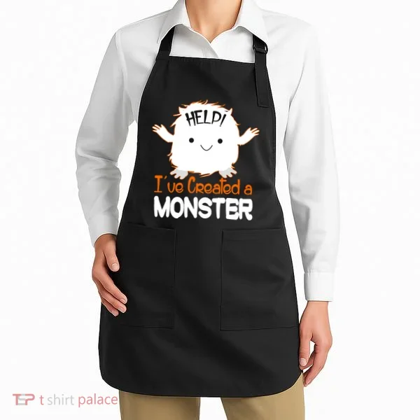 Help I've Created a Monster Funny Halloween Apron