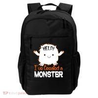 Help I've Created a Monster Funny Halloween Backpack thumb 0