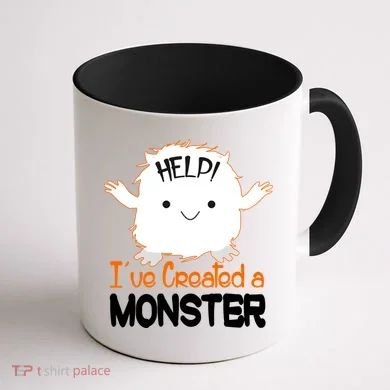 Help I've Created a Monster Funny Halloween Coffee Mug back