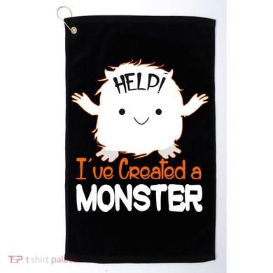Help I've Created a Monster Funny Halloween Golf Towel