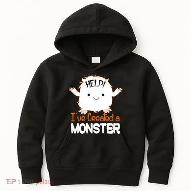 Help I've Created a Monster Funny Halloween Kids Hoodie