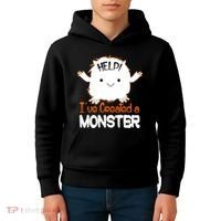 Help I've Created a Monster Funny Halloween Kids Hoodie thumb 4