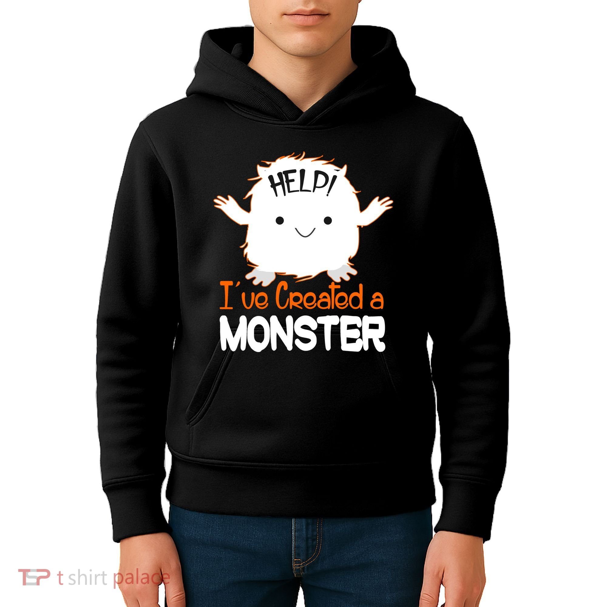 Help I've Created a Monster Funny Halloween Kids Hoodie