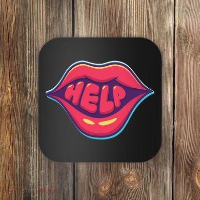 Help Lips Coaster