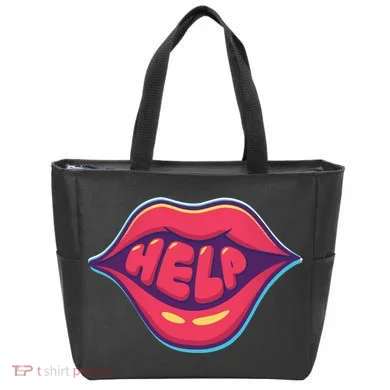 Help Lips Tote Bag