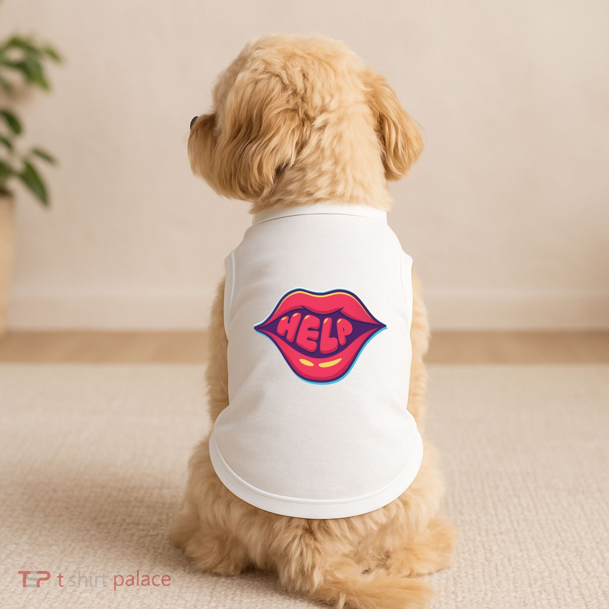 Help Lips Doggie Tank