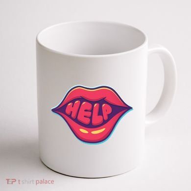 Help Lips Coffee Mug back